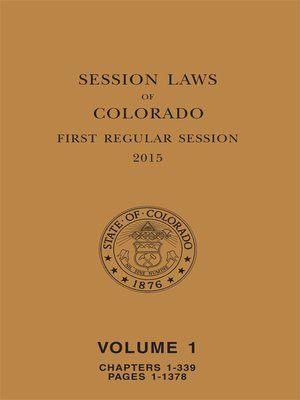 cover image of Colorado Session Laws